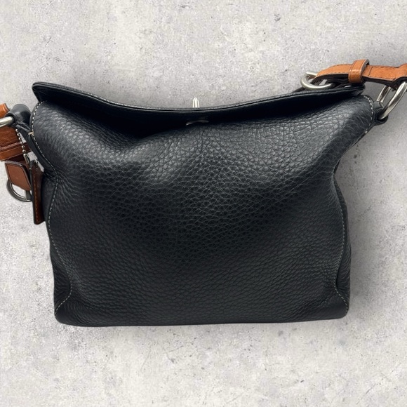 Coach 2006 Black Chelsea Pebbled Leather Shoulder Hobo Bag - Picture 4 of 14